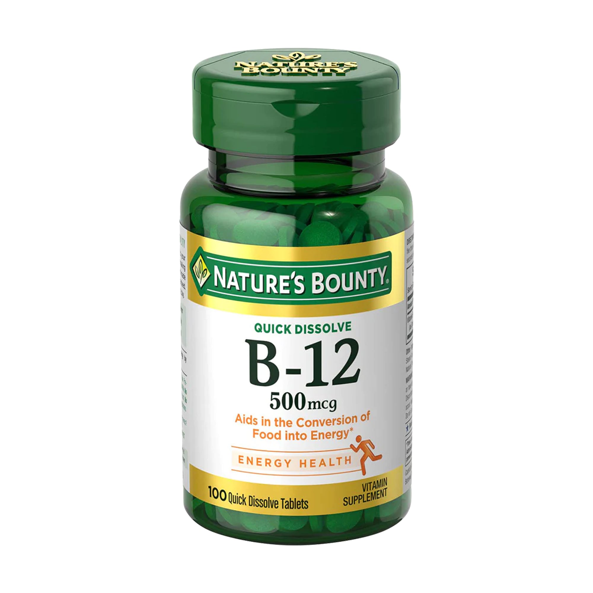 Вітамін B-12 Nature's Bounty Quick Dissolve B-12, 500 мкг, 100 таблеток